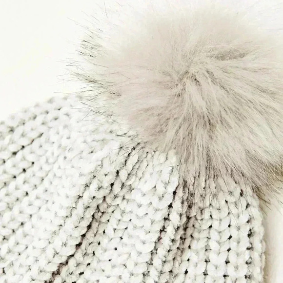 Jules Kae Pom Beanie, Silver Snowday Beanie, OS - Picture 4 of 5